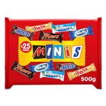 Mars Minis Assorted Chocolate Bar Pouch, 500 Gram, Orange & White