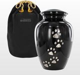 Trupoint Memorials Pet Urn for Dogs and Cats Ashes - A Loving Resting Place for Your Special Pet, Cat and Dog Urns for Ashes, Pet Cremation Urns - Black, Small Pets up to 17 Lbs