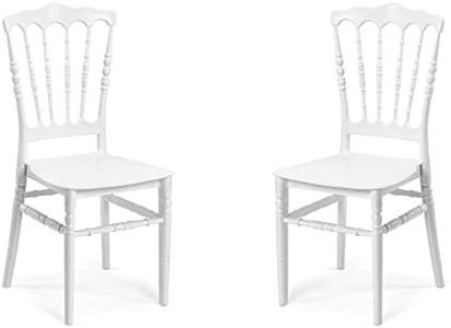 LIBEROSHOPPING.eu - LA TUA CASA IN UN CLIK Chaise empilable en polypropylène pour intérieur et extérieur NAPOLEONE Blanc (Blanc, 2)