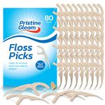 80pk Corn Starch Floss Harps | Biodegradable Floss Picks, Floss Sticks Dental Floss Picks | Tooth Floss Picks | Dental Floss Stick | Flossers for Teeth Floss Picks for Teeth | Tooth Harps Dental Harps