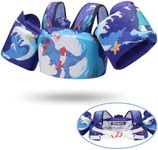 Toddler Floaties Kids Swim Vest for 22-66 lbs Boys-Girls Kids Pool Beach Water Wings Jumper Floaties with Shoulder Strap for 2-6 Years Old Child Swim Learning Trainning(Blue-Dinosaur)