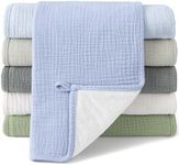 Bearmoss Muslin Burp Cloths, 100% Cotton Baby Burping Clothes, Large Extra Soft Absorbent for Unisex Newborn Boy and Girl, 20x10in, 6 Pack