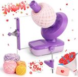 Noonuur Yarn Winder, Electric Yarn Ball Winder-Large Yarn Winder for Crocheting, Automatic Yarn Spinner for Arthritic Hands-Yarn Cake Winder with Strong Tension Stepless Speed Yarn Roller(Purple)