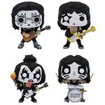 Funko POP! KISS: Band Set - Glow in The Dark Collectible Set - Online Exclusive - The Spaceman, The Starchild, The Demon, The Catman