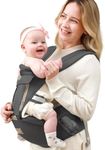 GROWNSY Baby Carrier,Baby Sling, 6 in1Baby Carriers from Newborn, Ergonomic Baby Sling with 6 Carrying Positions for Infants and Toddlers of 3-30 kg (Dark Grey)