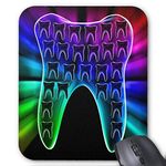 YENDOSTEEN Yanteng Mouse Pads Gaming Mouse Pad Non-Slip Water Resistant Rubber Base Cloth Computer Mouse Mat-(Colored Tooth Design Dentist Mousepad)