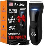 Men’s Groin & Body Hair Trimmer – Waterproof Electric Ball Trimmer with Skin-Friendly Ceramic Blade, with LED Light Manscaping Razor for Pubic Area, Chest, Back & Armpits,90 Minutes Shaving