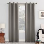 Sun Zero Easton Energy Saving Blackout Grommet Curtain Panel, 40" x 63", Gray, Grey