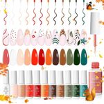 beetles Gel Polish 12 Pcs White Nude Red Green Gel Polish Paint Swirl Gel Nail Art Built Thin Brush in Bottle Soak off Uv Led Lamp Spring Nail Polish