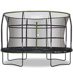 Rebo® Summit Oval Trampoline and Safety Enclosure - 8ft x 12ft - Summit 1200 | OutdoorToys | Kids' Outdoor Trampoline for Gardens, Enclosure Included, Children's Play Equipment