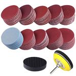 3 Inch 200 Pcs Sanding Discs Pad Kit for Drill Grinder Rotary Tools, Hook and Loop Sandpaper Discs with 1/4 Inch Backer Plate Shank and Soft Foam Buffering Pad (80-3000 Grit)