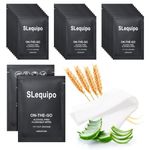 SLequipo 50 Pcs Fragrance Free, Plant Based Wet Wipes, Aloe Vera for Butt, Hands, Face Cleaning, Sufficient Quantity, Individual Wrapped, Portable Size, Ideal for Daily Use