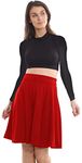 Crazy Girls Womens Midi Skater Skirt, Red, XL (UK 16-18)