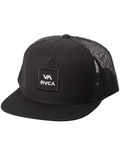 RVCA Men's Adjustable Snapback Trucker Hat, Rvca Trucker/Black/White, One Size