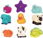 Battat – Assorted Bath Toys – 9Pcs Animal Squirters – Water Squirt Toys – Bath & Pool – 10 Months+ – Bath Buddies (9Pcs)