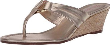 Lilly Pulitzer Women's McKim Wedge (Gold Metallic 9.0 M)