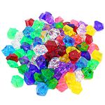 50 PCS Pirate Jewels Treasure, Acrylic Diamond Gems Jewels Childrens Crystal Acrylic Gemstones Kids Play Gems Ice Rocks Gems for Party Supplies Costume Stage Props Vase Fillers Wedding Decorations