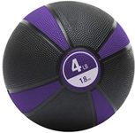 MERRITHEW Medicine Ball (Purple and Black), 4 lbs / 1.8 kg