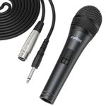 FIFINE Wired Microphone for Amplifier/Speaker,Handheld Dynamic Mic for DJ, Karaoke, Plug in Microphone with Cord for Singing, Vocal Recording-K6