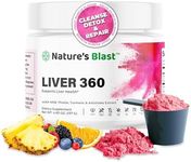 NATURES BLAST Liver 360 - Fruit Punch Flavored Liver Powder Supplement with Artichoke Extract, Turmeric, and Milk Thistle, Liver Cleanse Detox & Repair Formula, 1 Bottle