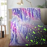 Unicorn Glow in The Dark Blanket, U