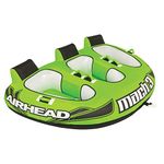 AIRHEAD MACH 3, 3 Rider Towable Tube, Green/White, AHM3-1