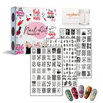 Royalkart Nail Art Kit For Women Professional|3 Nail Stamping Plate (XY11,04,13) With Nail Stamper & Scraper For Nail Art|Nail Stamping Kit For Nail Art