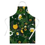 Bang Tidy Clothing St Patrick's Day Novelty Apron Irish Lucky Charms BBQ Aprons All Over Print Funny Kitchen Saint Patricks Day Baking Gifts