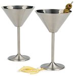 RSVP Endurance Stainless Steel Martini Glasses, Set of 2