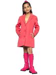 CHKOKKO Winter Wear Woolen Pea Trench Long Coat For Kids Girls Ruby 12-13 Years