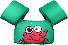 Lyrovo Cute Cartoon Fish Printed Cool Beach/Pool Party Float Arm Band Swimming Trainer Vest Life Jacket Safety Gear for Baby Boys and Girls 9 to 20 Kgs (Green)