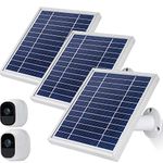 iTODOS Solar Panel Works for Arlo Pro and Arlo Pro 2, 11.8Ft Outdoor Power Charging Cable (3 Pack,Silver)