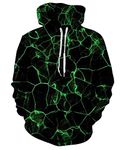 Kinberr Novelty Sweatshirt for Men Women Green Smoke Pullovers Baggy Long Sleeve Fashion Hoodies with Pocket for Home