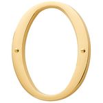 Baldwin Estate 90670.003.CD Solid Brass Traditional House Number Zero in Polished Brass, 4.75"