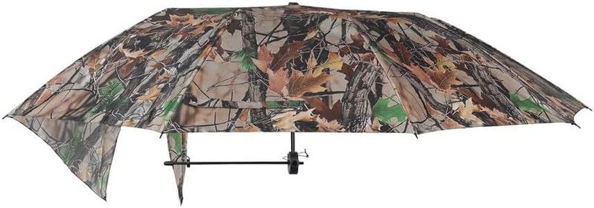 Kalkal Tree Stand Umbrella, 58" Wide Camo Hunting Umbrella for Tree Stand, Weather-Resistant Treestand Roof Quick Set, Portable Hunting Accessories