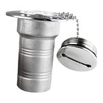 Salty Reef Marine Hardware Boat Deck Fuel Fill/Filler with Key Cap -2"- Diesel or Gas Marine Grade 316 Stainless Steel