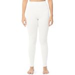 Indera Women's Combed Cotton Raschel Knit Thermal Underwear Pant, White, Medium