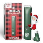 HAPPY NUTS The Lumberjack Electric Groin & Body Hair Trimmer for Men - Mens Body Groomer Kit for Privates - Smooth Ball & Pubic Hair Shaver (Green)