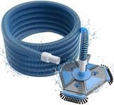 (No Pole) Pool Vacuum Head and 40 Ft Hose x1-1/2", 360° Swivel Cuff