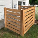 Beimo Air Conditioner Fence Wood Composter Bin 3 Panels 36 "L x 36 "W x 36 "H Privacy Screens Fence Panels for Outside，Outdoor Trash Can Pool Equipment Enclosure Panels