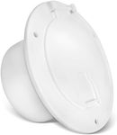 Porscan RV 5 Inch Round Electric Cable Hatch for 30 and 50 Amp Cords, RV Power Cord Cable Hatch Cover Compatible with Coleman Jayco Pop-Up Camper Travel Tent Trailer Motorhome (White)