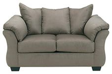 Signature Design by Ashley Darcy Loveseat in Cobblestone Microfiber