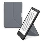 kwmobile Origami Case Compatible with Kobo Aura Edition 2 Case - Slim PU Leather Cover with Stand - Anthracite