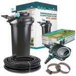 AllPondSolutions Pressurised Koi Fish Pond Filter Complete Kit with Pond Pump and UV Steriliser Light All in one - Ponds Up to 20000 litres - PFC-20000-KIT