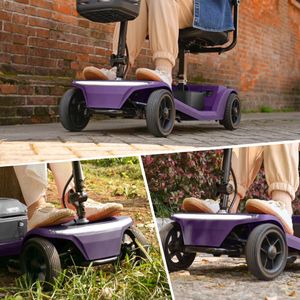 Discover Mobility Pilot 2026 Portable Mobility Scooter, 4mph, 136kg, Purple