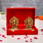 CraftVatika Metal Laxmi Lakshmi Ganesh Gift Items for Cooperate, Anniversary, Wedding Gift, Housewarming with Velvet Box Packing (Set of 1)