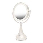 Zadro 11-Inch 10x Mag Next Generation Led Cordless Double Sided Round Vanity Mirror, Satin Nickel Finish