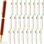 Colarr 30 Pcs Slimline Pen Kit Wood Turning Pen Kits Twist Pen Kit with Refill Lathe Turning Supplies for DIY Pen Making Office Supplies Friend Gifts(Gold, Rose Gold, Colorful)