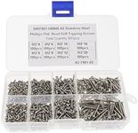 800pc M2 Stainless Steel Self-Tapping Screws Flat Head Assortment Set