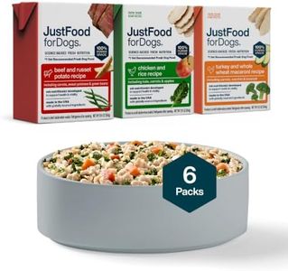 JustFoodForDogs Pantry Fresh Wet Dog Food Variety Pack, Complete Meal or Dog Food Topper, Beef, Chicken, & Turkey Human Grade Dog Food Recipes - 12.5 oz (Pack of 6)